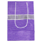 Sac Cadeau Moyen Anniversaire Bow En vichy (Dos)