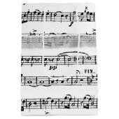 Sac Cadeau Moyen Anniversaire Bow Sur Musique (Dos)