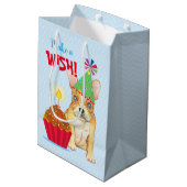 Sac Cadeau Moyen Anniversaire Cupcake French Bulldog Medium Cadeau (Dos Angle)