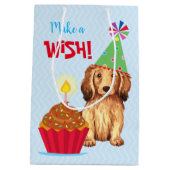 Sac Cadeau Moyen Anniversaire Cupcake LonghEI Dachshund (Dos)