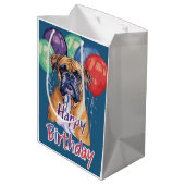 Sac Cadeau Moyen Anniversaire de Bullmastiff (Dos Angle)