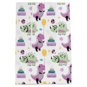 Sac Cadeau Moyen Anniversaire de Dinosaur (Dos)