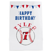 Sac Cadeau Moyen Anniversaire de enfant de baseball de bal (Dos)