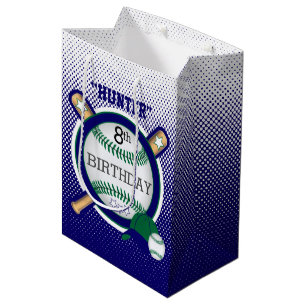 Sac Cadeau Moyen Anniversaire de joueur de baseball d'étoile - ver