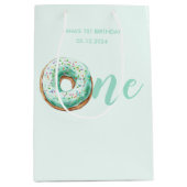 Sac Cadeau Moyen Anniversaire de la Donut verte (Devant)