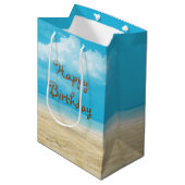 Sac Cadeau Moyen Anniversaire de la plage de Starfish (Devant Angle)