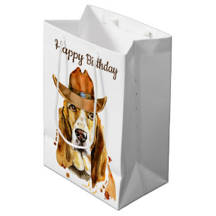 Sac Cadeau Moyen Anniversaire de la sanglante avec Casquette Cowboy