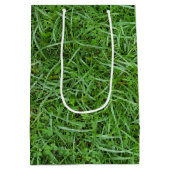 Sac Cadeau Moyen Anniversaire de l'herbe verte (Dos)