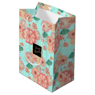 Sac Cadeau Moyen Anniversaire décoratif de beau de ressort jardin