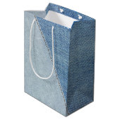 Sac Cadeau Moyen Anniversaire Denim Heart (Dos Angle)