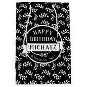 Sac Cadeau Moyen Anniversaire des amoureux de la nature Motif aux f (Devant)