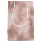 Sac Cadeau Moyen Anniversaire d'or Rose rose (Devant)