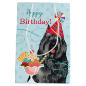 Sac Cadeau Moyen Anniversaire doux Bouvier des Flandres (Dos)