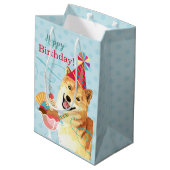 Sac Cadeau Moyen Anniversaire doux Shiba Inu (Dos Angle)