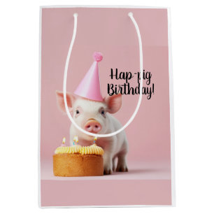Sac Cadeau Moyen Anniversaire du cochon de lait !