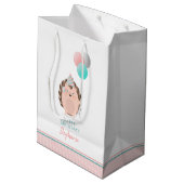 Sac Cadeau Moyen Anniversaire du Hérisson mignon (Dos Angle)