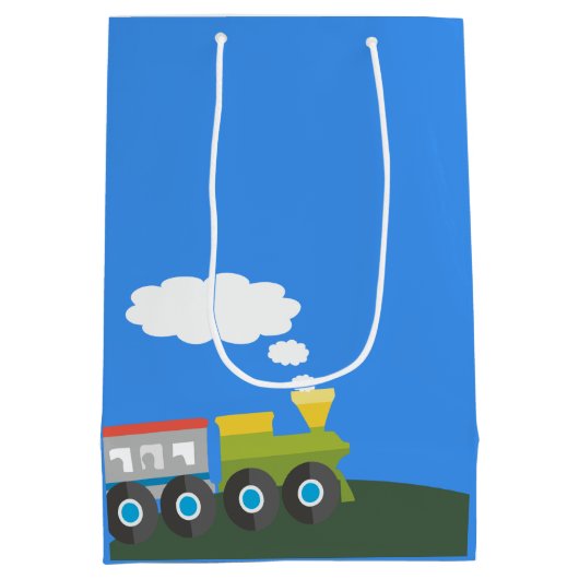 Sac Cadeau Moyen Anniversaire du train Choo Choo (Dos)