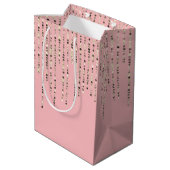 Sac Cadeau Moyen Anniversaire en pierre blanche rose (Dos Angle)