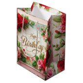 Sac Cadeau Moyen anniversaire heureux (Devant Angle)