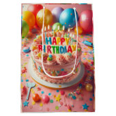 Sac Cadeau Moyen anniversaire heureux (Dos)
