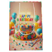 Sac Cadeau Moyen anniversaire heureux (Dos)