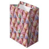 Sac Cadeau Moyen Anniversaire Kawaii Art Ice Cream Cones (Dos Angle)