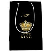 Sac Cadeau Moyen Anniversaire King Gold Couronne Royal Monogramme L (Devant)