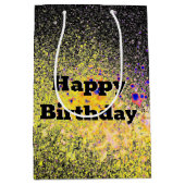 Sac Cadeau Moyen Anniversaire Peinture Spray Abstrait (Devant)