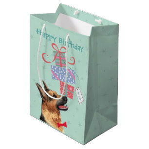 Sac Cadeau Moyen Anniversaire présente berger allemand moyen sac ca