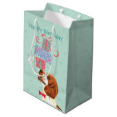 Sac Cadeau Moyen Anniversaire présente Welsh Springer Spaniel (Dos Angle)