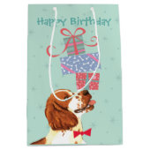 Sac Cadeau Moyen Anniversaire présente Welsh Springer Spaniel (Devant)