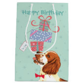 Sac Cadeau Moyen Anniversaire présente Welsh Springer Spaniel (Dos)