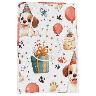 Sac Cadeau Moyen Anniversaire Puppy Cadeau