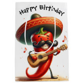 Sac Cadeau Moyen Anniversaire Red Chili Pepper Musicien (Devant)