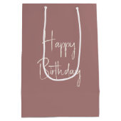 Sac Cadeau Moyen Anniversaire Rose en Flute Champagne (Dos)