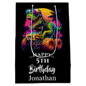 Sac Cadeau Moyen Anniversaire rugissant Amusants à l'avant (Dos)