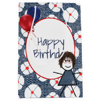 Anniversaire Stick Girl avec cheveux