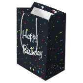Sac Cadeau Moyen Anniversaire Vielle dame Danser (Dos Angle)