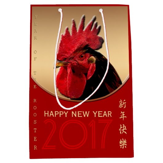 Sac Cadeau Moyen Annonce 2017 Salutation dans Sac-cadeau chinois M (Devant)