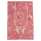 Sac Cadeau Moyen Antique rose rouge Anges et Coeurs cupides (Dos)