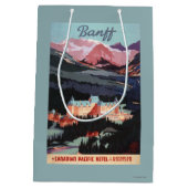 Sac Cadeau Moyen Aperçu de l'affiche de Fairmont Banff Springs (Dos)