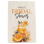 Sac Cadeau Moyen Aperol Spritz Aquarelle Baby Shower (Devant)