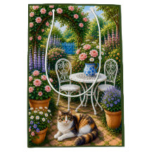 Après-midi dans le jardin, chat 