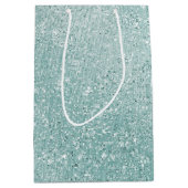 Sac Cadeau Moyen Aqua Glitzy Ombre (Devant)
