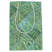 Sac Cadeau Moyen Aquamarin Aqua Aqua Aqua Water Patchwork (Devant)