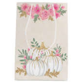 Sac Cadeau Moyen Aquarelle blanche et Citrouille or (Dos)