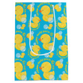 Sac Cadeau Moyen Aquarelle bleu caoutchouc Ducky Vous êtes le parti (Dos)