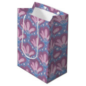 Sac Cadeau Moyen Aquarelle bleu rose (Devant Angle)