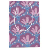 Sac Cadeau Moyen Aquarelle bleu rose (Devant)