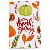 Sac Cadeau Moyen Aquarelle Bon thanksgiving (Devant)